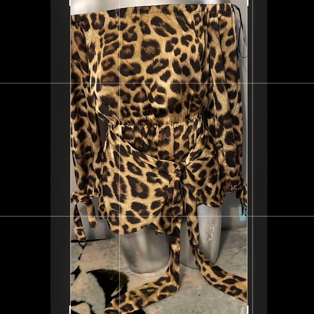 Leopard print romper